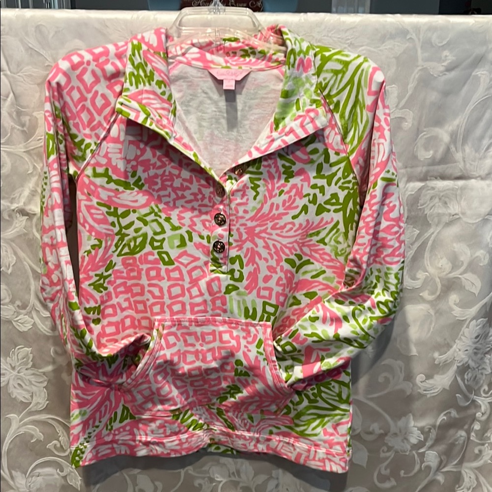 Lilly Pulitzer Pink and Green Sweater
